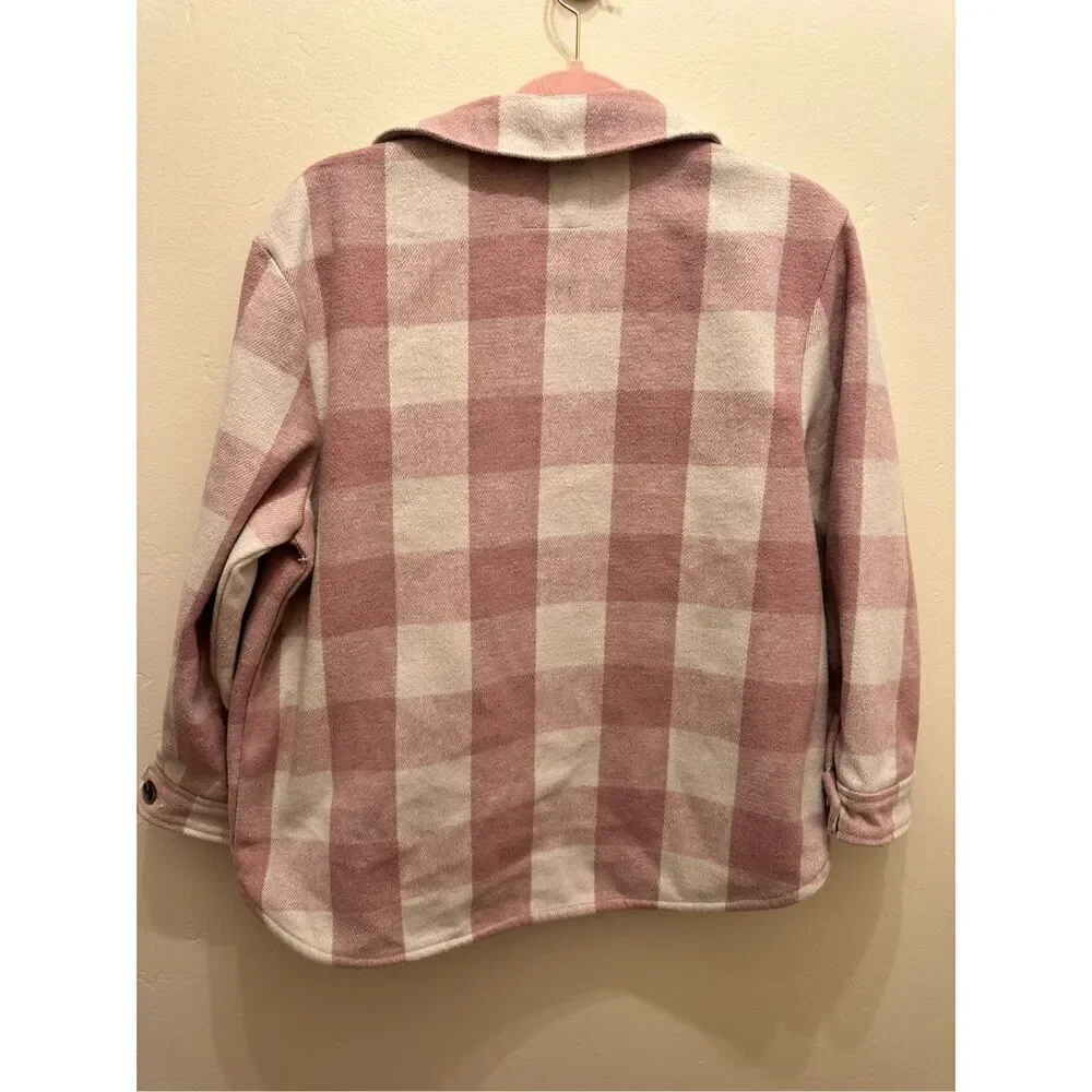 Old Navy Girls Pink Plaid Oversize Shacket Size XXL 18
